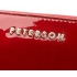 PETERSON skórzany portfel damski BC781 czerwony lakier